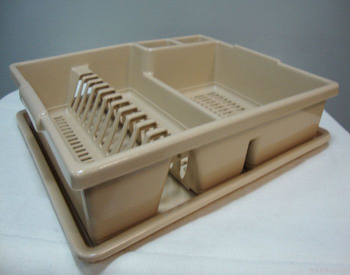 Plastic Dish Rack With Tray