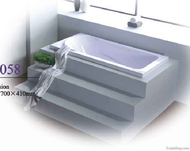 Simple Bathtub Build-in bathtub Simple White Acryl ABS Drop-in