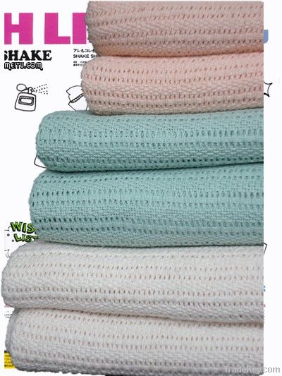 knitted picnic cellular blanket