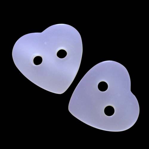 Heart-Shaped Polyester/Resin Button in high quality