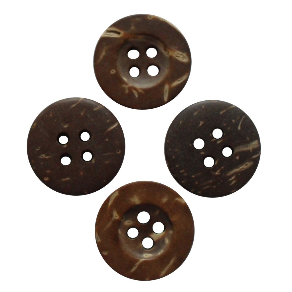 Round Coconut Button with 4 holes, high quality