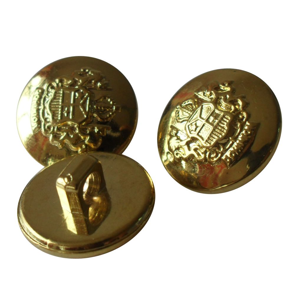Plastic/ABS Button in Shiny Gold Color