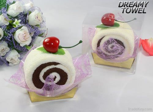 Hardcover Twist rolls/ High quality packing towel rolls cake towel