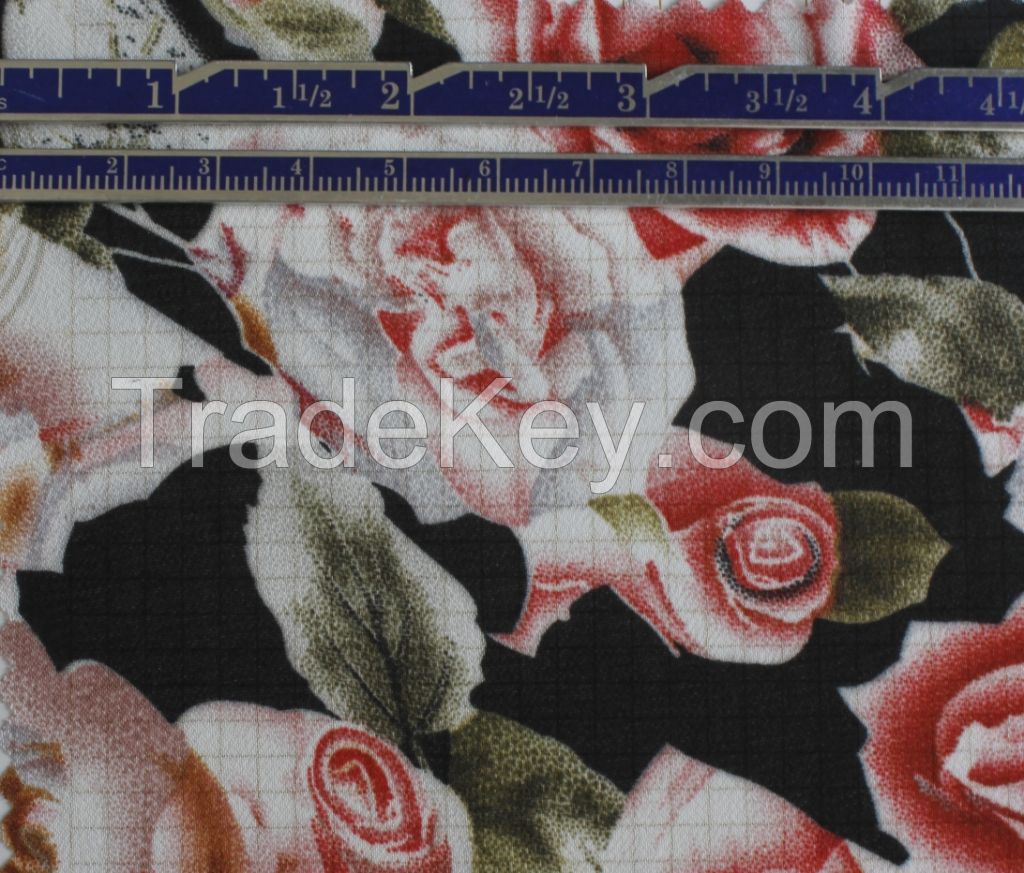 good quality chiffon fabric for garment, flower print georgette fabric for dress145cm 