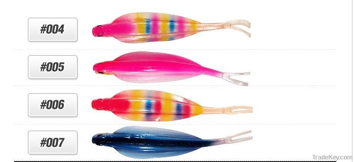 soft baits, fishing lure, soft plastic lure, 5", colorful