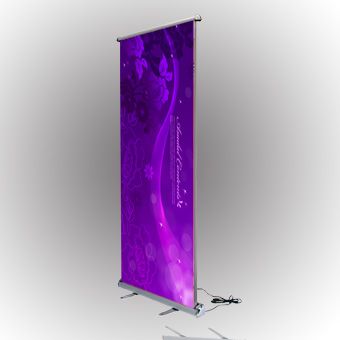 trianlge roll up banner (electric)