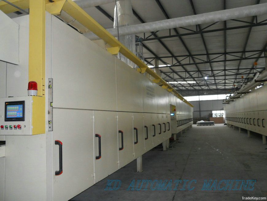 Horizontal two steps impregnation line