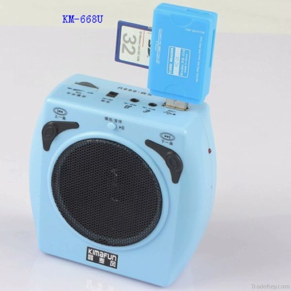 USB portable waistband amplifier with headset microphone