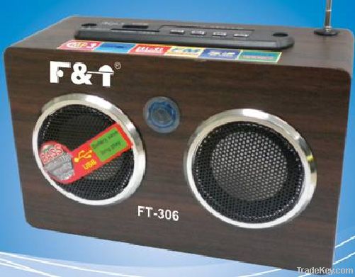 FT-306 MINI SPEAKER WITH FM RADIO AND USB/SD SLOT