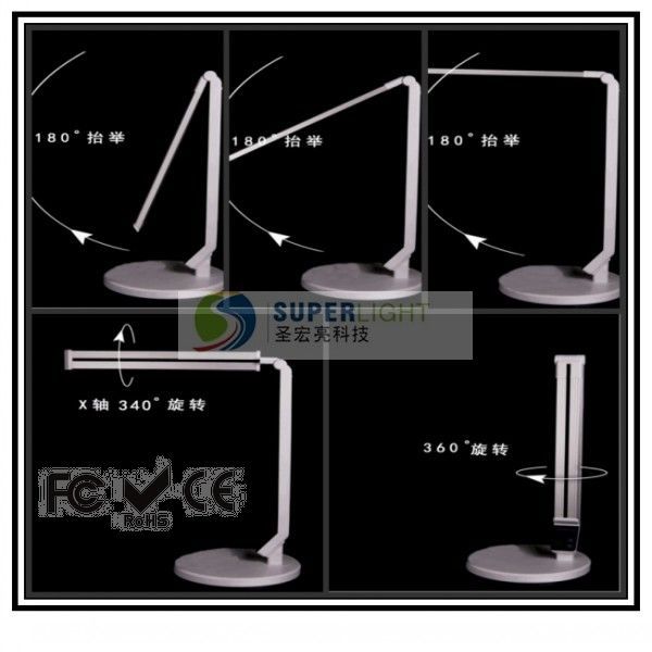 Foldable dimmable office hotel home led table lamp