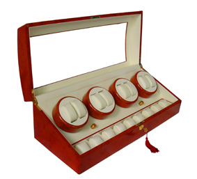 Automatic Cherry Wood Watch Winder (8+9)