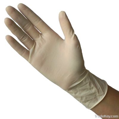 Powder free latex exam glove