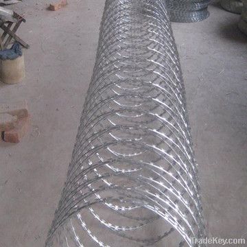 PVC or Galvanized Razor Barbed Wire(factory)