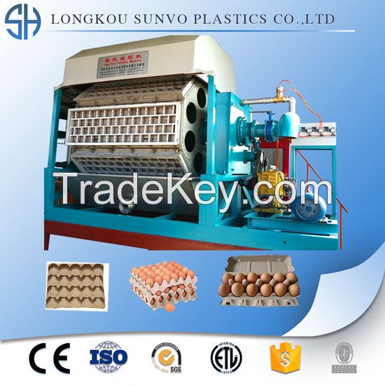 longkou sunvo Double rotary molding waste paper egg tray machine