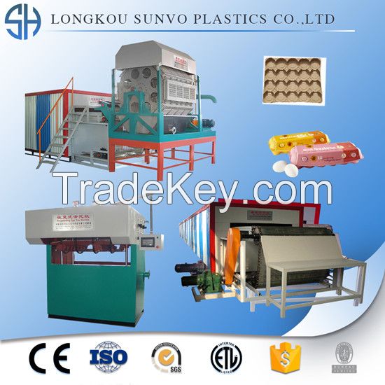 longkou sunvo Double rotary molding waste paper egg tray machine