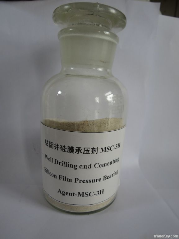 Well drilling and cementing silicon film pressure bearing agent