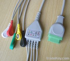 GE One piece 5 leads ECG cable