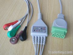 GE One piece 5 leads ECG cable