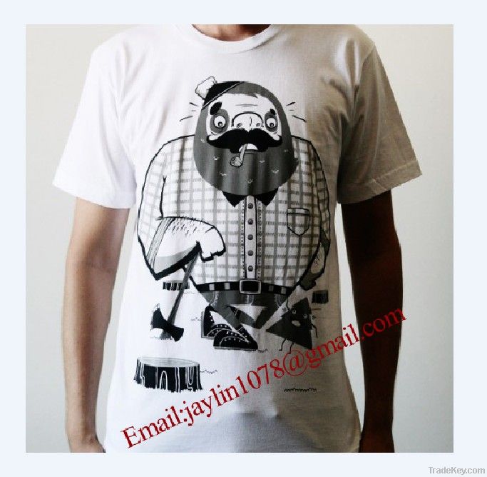 Quality Cotton T- Shirt , pure cotton man's t-shirt , printed man's t-