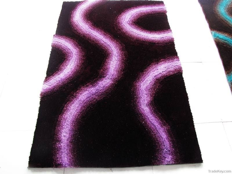 100% polyester shaggy silk carpet