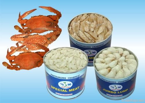 Canned crab meat
