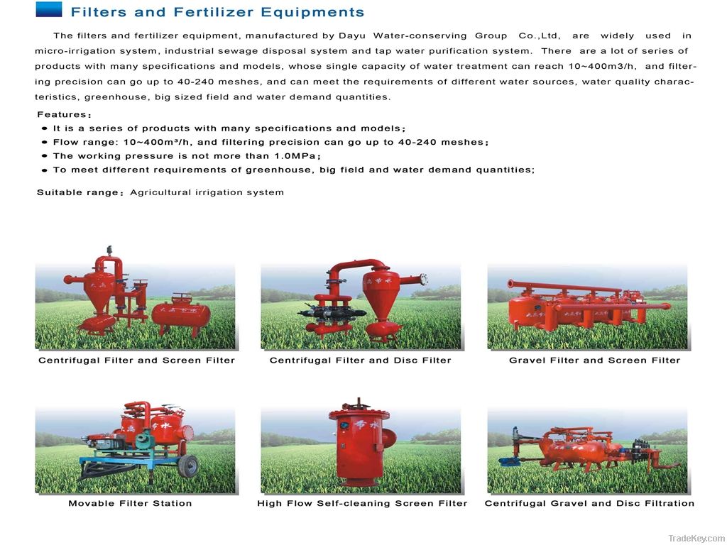 Filters and Fertilizer Equipment
