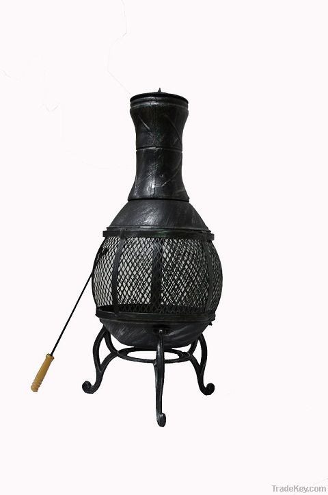 mini cast iron chiminea with grill