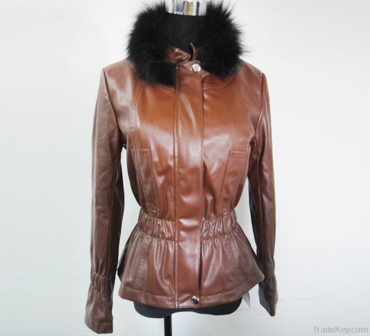 Woman Jacket with hair collar