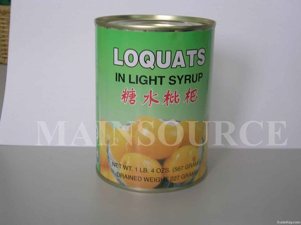 Canned Loquat in light syrup
