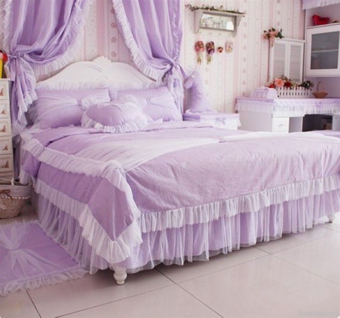 2011 romantic pink korea duvet cover/bed sheet