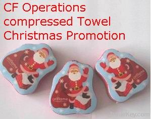 100% cotton Compressed Towel Custom Design OEM shape Promotion git