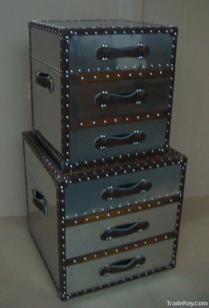 stainless steel steamer trunks coffee table