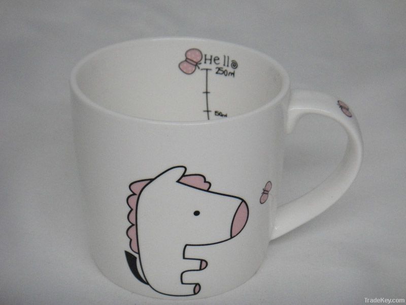 porcelain mug, decal or painging