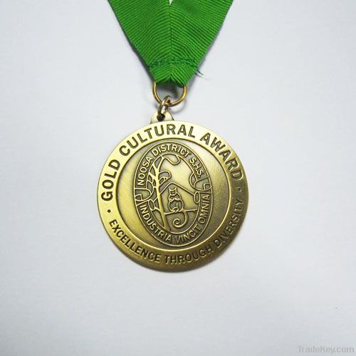 casting medal with ribbon