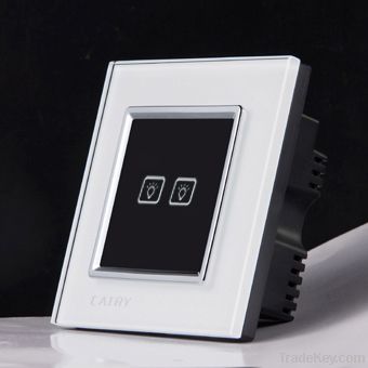 Fashionable Crystal Glass Panel Touch Light Switch