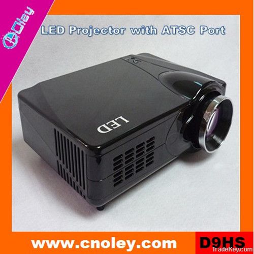 Portable led mini video projector built in tv tuner ATSC (D9HS)