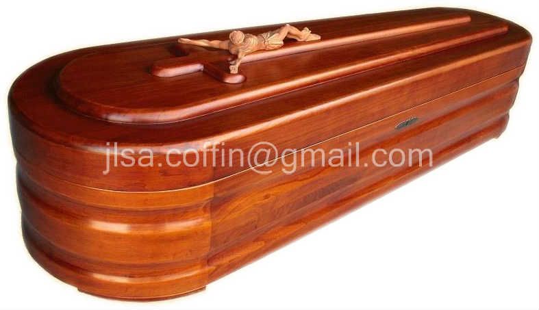 spanish wood coffin