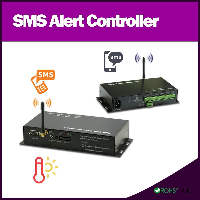 SMS Alert Controller data logger humidity sensor