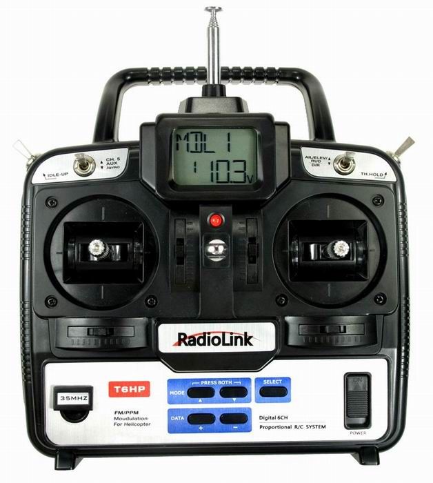 6 channel radio control for helicopter model