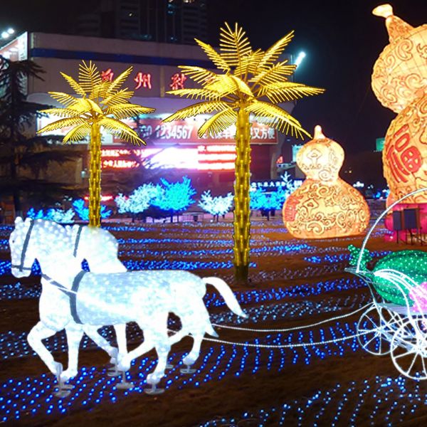 Manufaturer  handmade  led horse light for outdoor shopping mall decoration