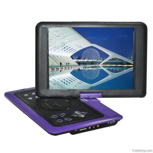 14'' high definition multifunction portable dvd player with TV TUNER/F
