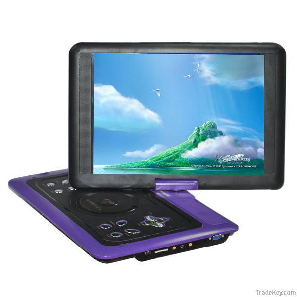 14'' high definition multifunction portable dvd player with TV TUNER/F