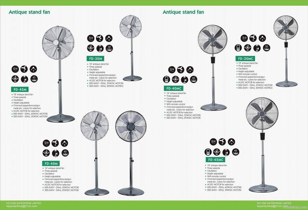 12/16/18 inch metal stand fan