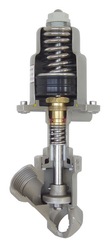 Pneumatic Y type on-off piston valve / Threaded
