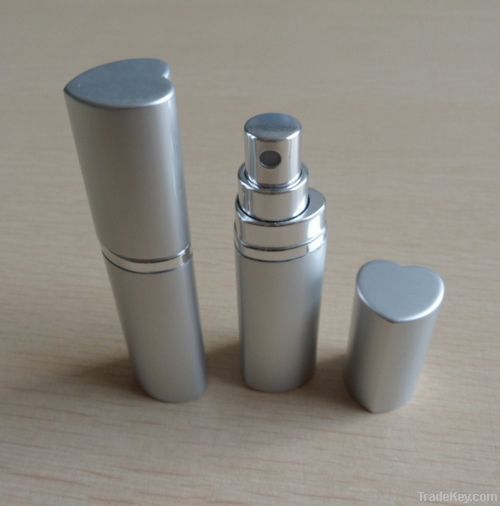 heart shape refillable aluminium perfume atomizer