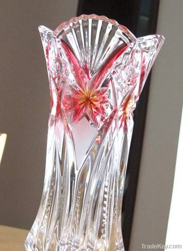 modern clear crystal glass vase