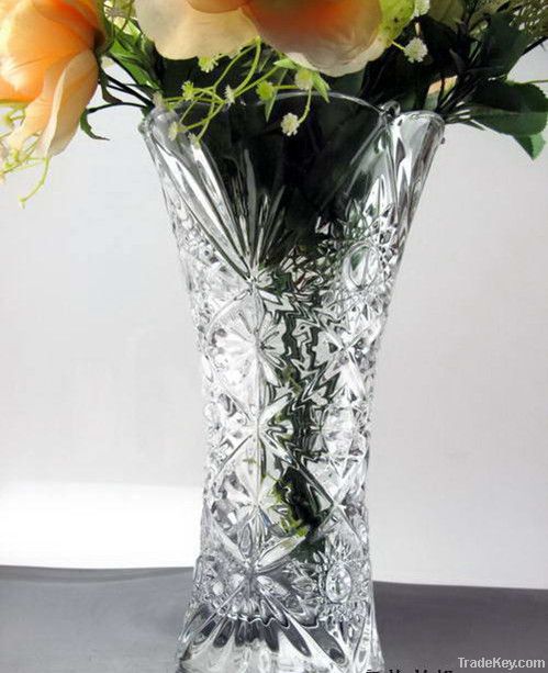 modern clear crystal glass vase