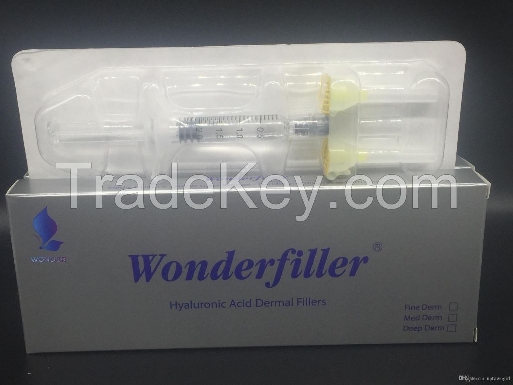 1ml/syringe CE Certificate Pure Hyaluronic Acid Based Dermal Filler/BDDE Cross-linked Hyaluronic Acid Gel