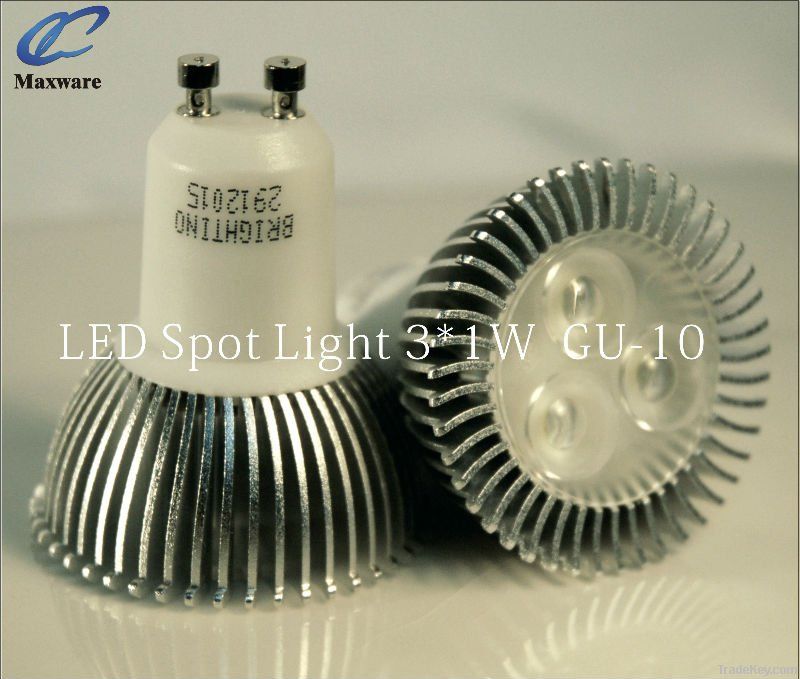 Hot!! LED Spot Light GU10/MR16/E27 3*1w spot light