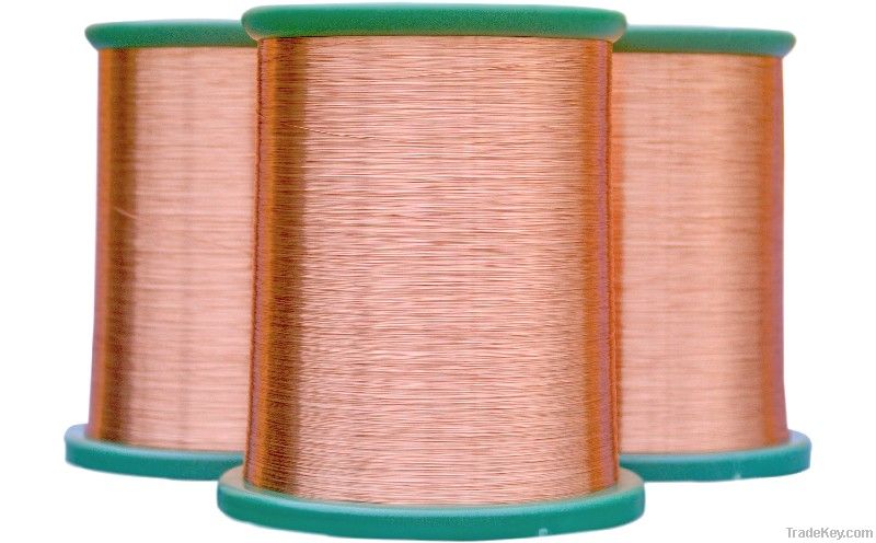 Polyurethane Overcoated with Polyamide Enameled Aluminum Wire